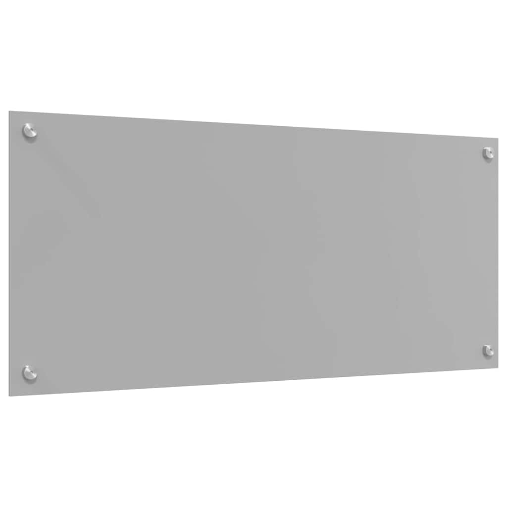 Køkkenbacksplash 2 pcs Lysegrå 90 x 40 cm hærdet glas