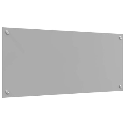 Køkkenbacksplash 2 stk. Lysegrå 90 x 40 cm hærdet glas