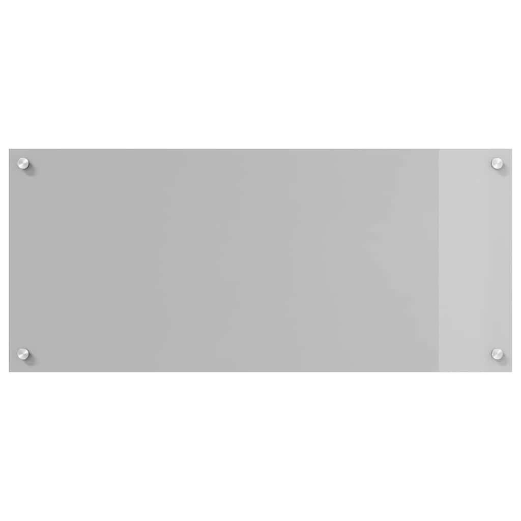Køkkenbacksplash 2 pcs Lysegrå 90 x 40 cm hærdet glas