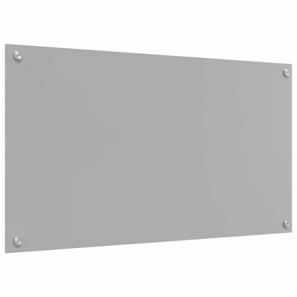 Køkkenbacksplash 2 stk. Lysegrå 90 x 50 cm hærdet glas