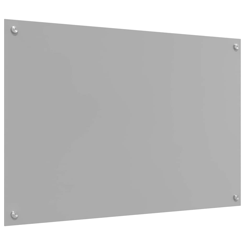 Køkkenbacksplash 2 pcs Lysegrå 90 x 60 cm hærdet glas