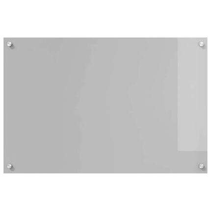 Køkkenbacksplash 2 stk. Lysegrå 90 x 60 cm hærdet glas