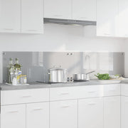 Køkkenbacksplash 2 pcs Lysegrå 100 x 40 cm hærdet glas