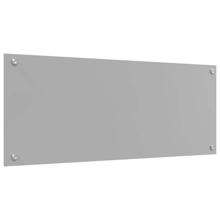 Køkkenbacksplash 2 stk. Lysegrå 100 x 40 cm hærdet glas