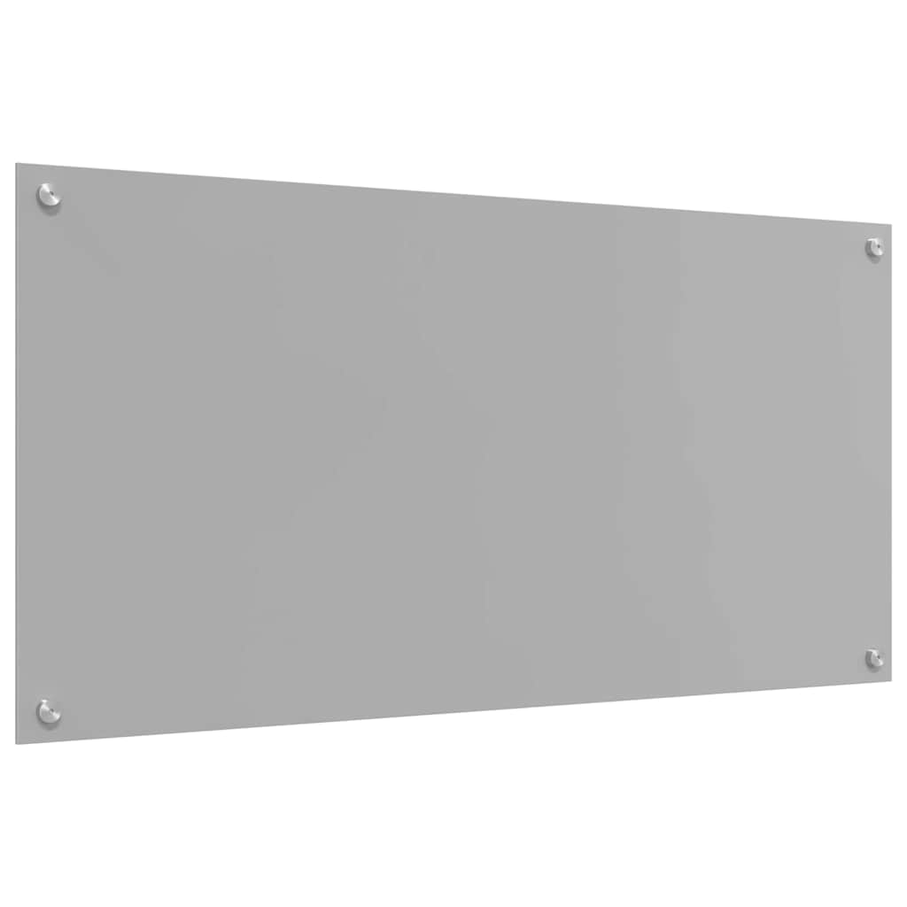 Køkkenbacksplash 2 pcs Lysegrå 100 x 50 cm hærdet glas
