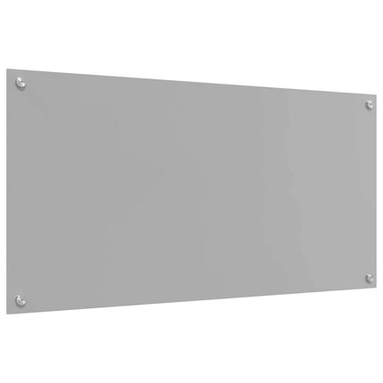 Køkkenbacksplash 2 stk. Lysegrå 100 x 50 cm hærdet glas
