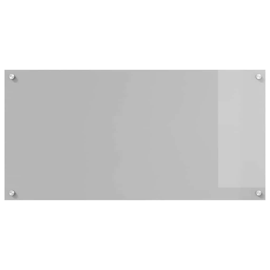 Køkkenbacksplash 2 pcs Lysegrå 100 x 50 cm hærdet glas