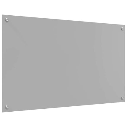 Køkkenbacksplash 2 stk. Lysegrå 100 x 60 cm hærdet glas