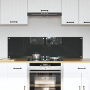 Køkkenbacksplash 2 pcs Mørkegrå 70 x 40 cm hærdet glas