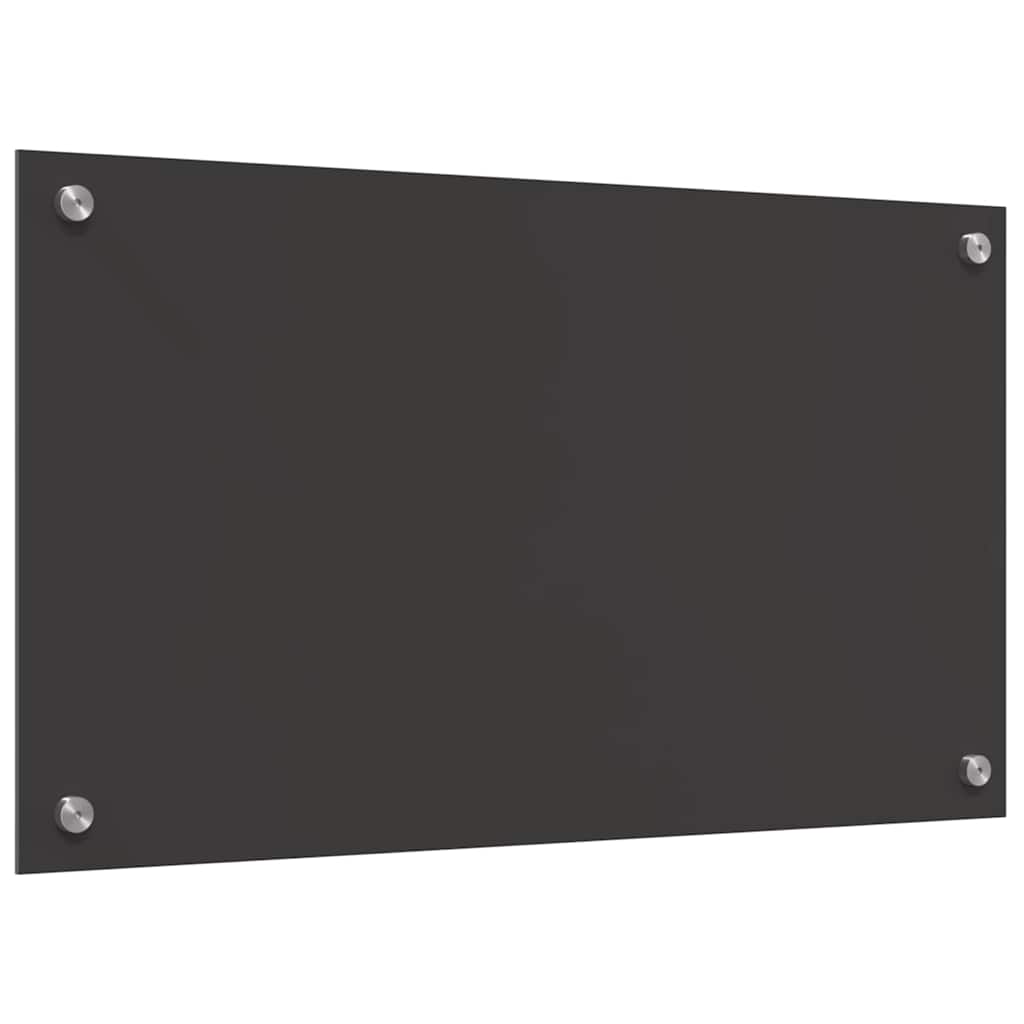 Køkkenbacksplash 2 pcs Mørkegrå 70 x 40 cm hærdet glas