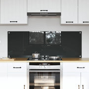 Køkkenbacksplash 2 pcs Mørkegrå 70 x 50 cm hærdet glas