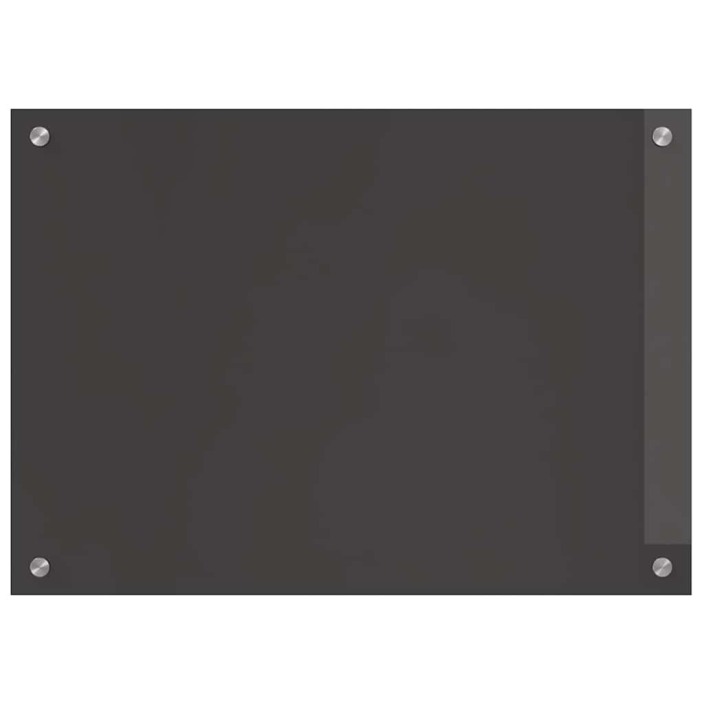 Køkkenbacksplash 2 pcs Mørkegrå 70 x 50 cm hærdet glas