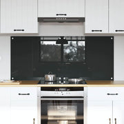 Køkkenbacksplash 2 pcs Mørkegrå 70 x 60 cm hærdet glas