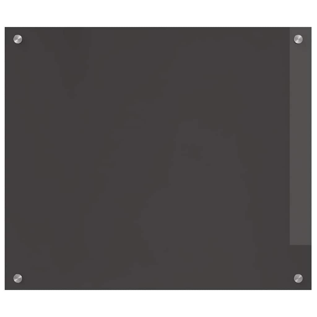 Køkkenbacksplash 2 pcs Mørkegrå 70 x 60 cm hærdet glas