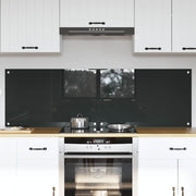 Køkkenbacksplash 2 pcs Mørkegrå 80 x 50 cm hærdet glas