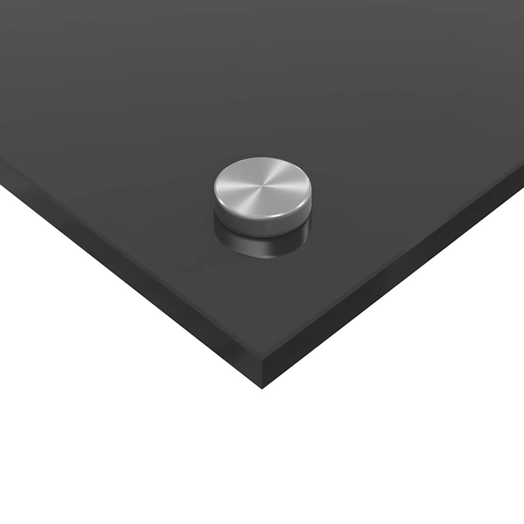 Køkkenbacksplash 2 pcs Mørkegrå 80 x 60 cm hærdet glas