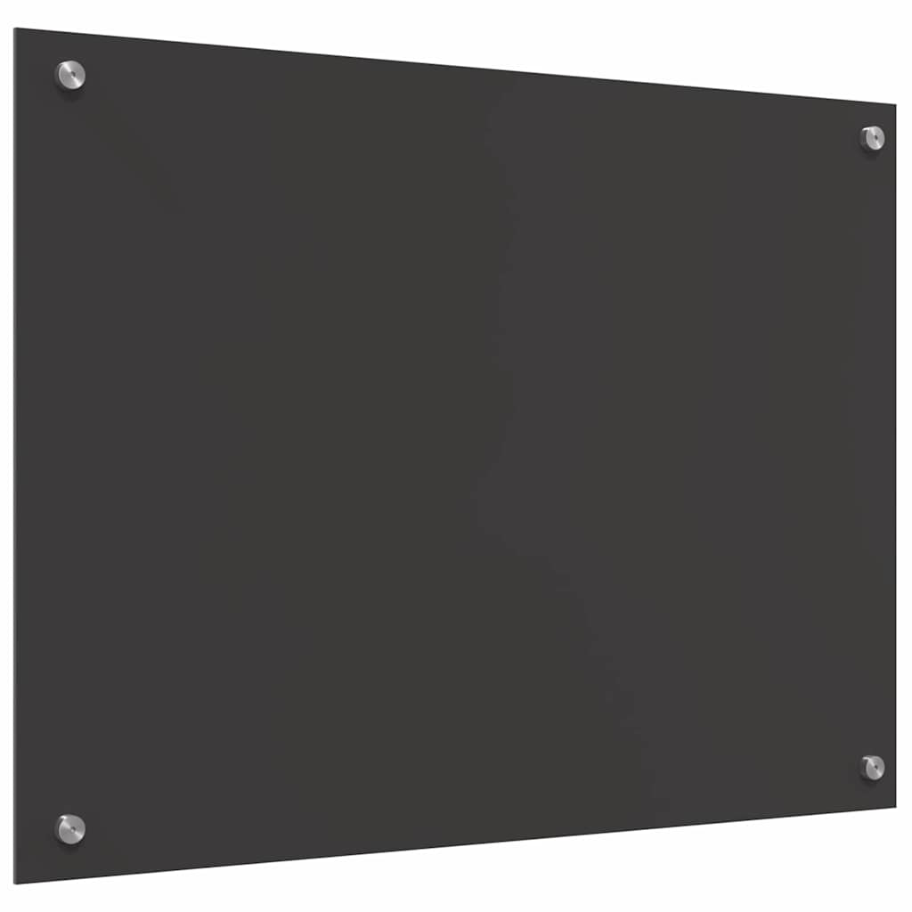 Køkkenbacksplash 2 pcs Mørkegrå 80 x 60 cm hærdet glas