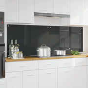 Køkkenbacksplash 2 pcs Mørkegrå 90 x 60 cm hærdet glas