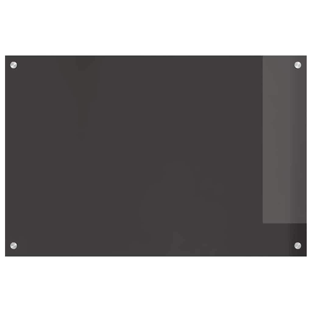 Køkkenbacksplash 2 pcs Mørkegrå 90 x 60 cm hærdet glas