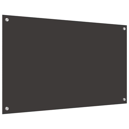 Køkkenbacksplash 2 stk. Mørkegrå 100 x 60 cm hærdet glas