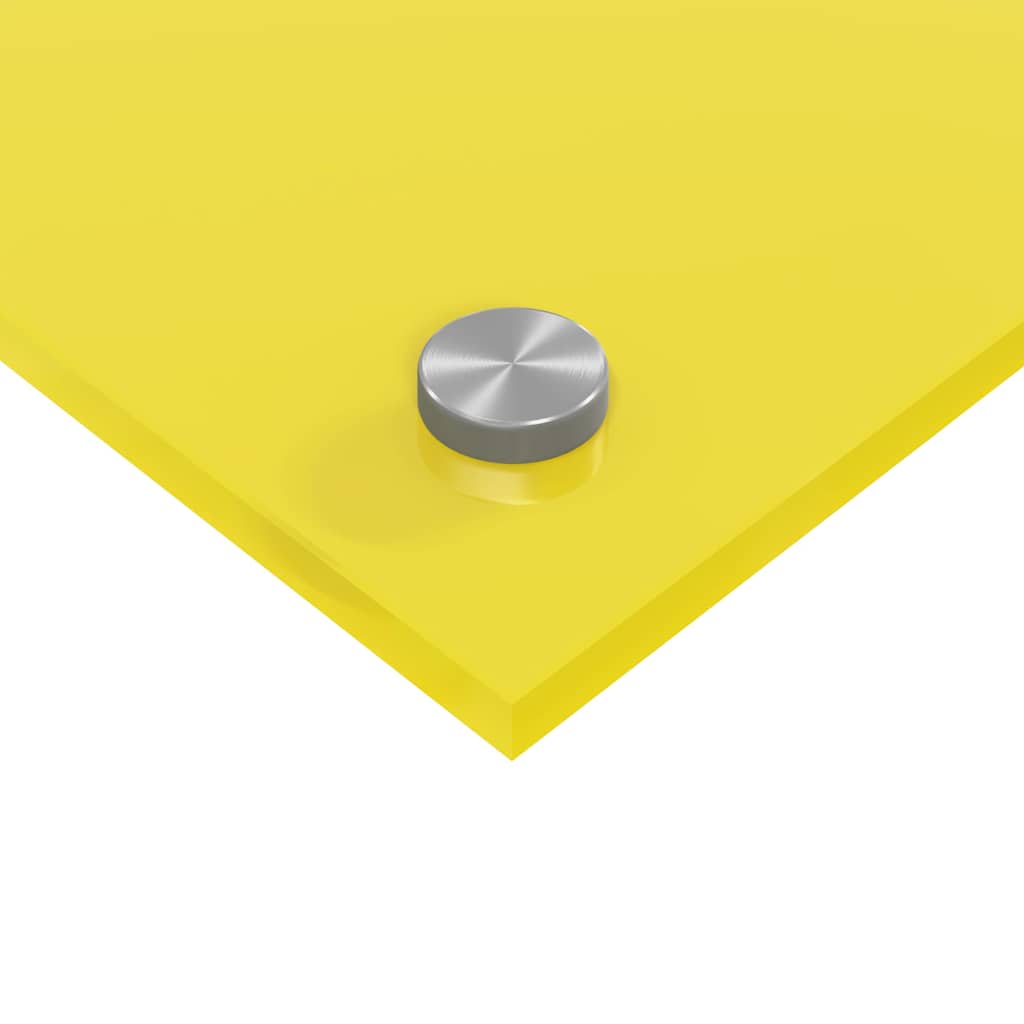 Køkken bagvæg 2 pcs Gul 90 x 60 cm hærdet glas