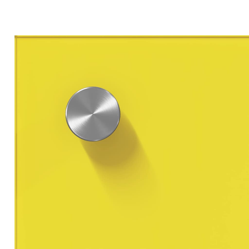 Køkken bagvæg 2 pcs Gul 100 x 40 cm hærdet glas