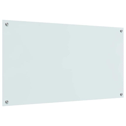 Køkkenbacksplash 2 stk. Hvid 110 x 60 cm hærdet glas