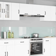 Køkkenbacksplash 2 pcs Hvid 120 x 40 cm hærdet glas