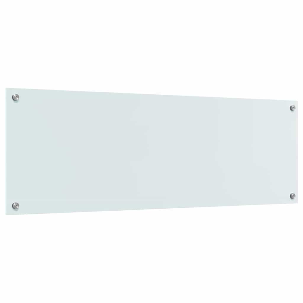 Køkkenbacksplash 2 pcs Hvid 120 x 40 cm hærdet glas