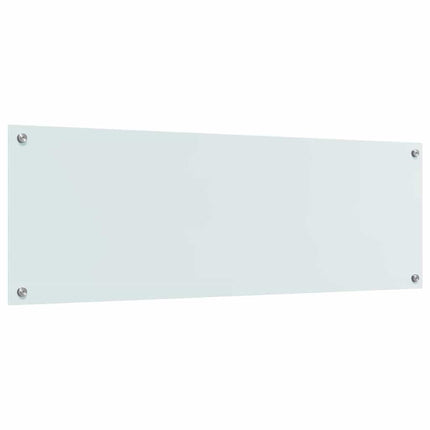 Køkkenbacksplash 2 stk. Hvid 120 x 40 cm hærdet glas