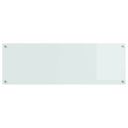 Køkkenbacksplash 2 stk. Hvid 120 x 40 cm hærdet glas