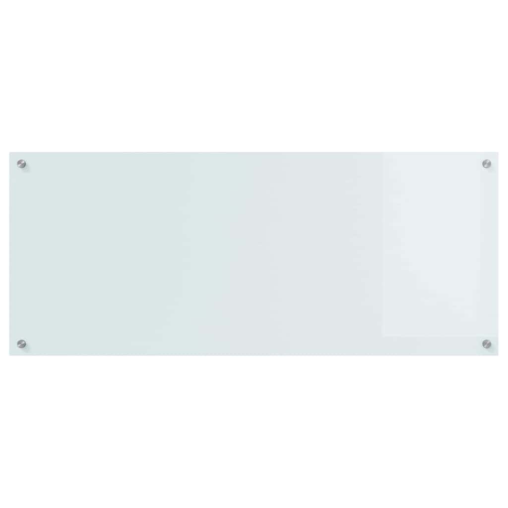 Køkkenbacksplash 2 pcs Hvid 120 x 50 cm hærdet glas