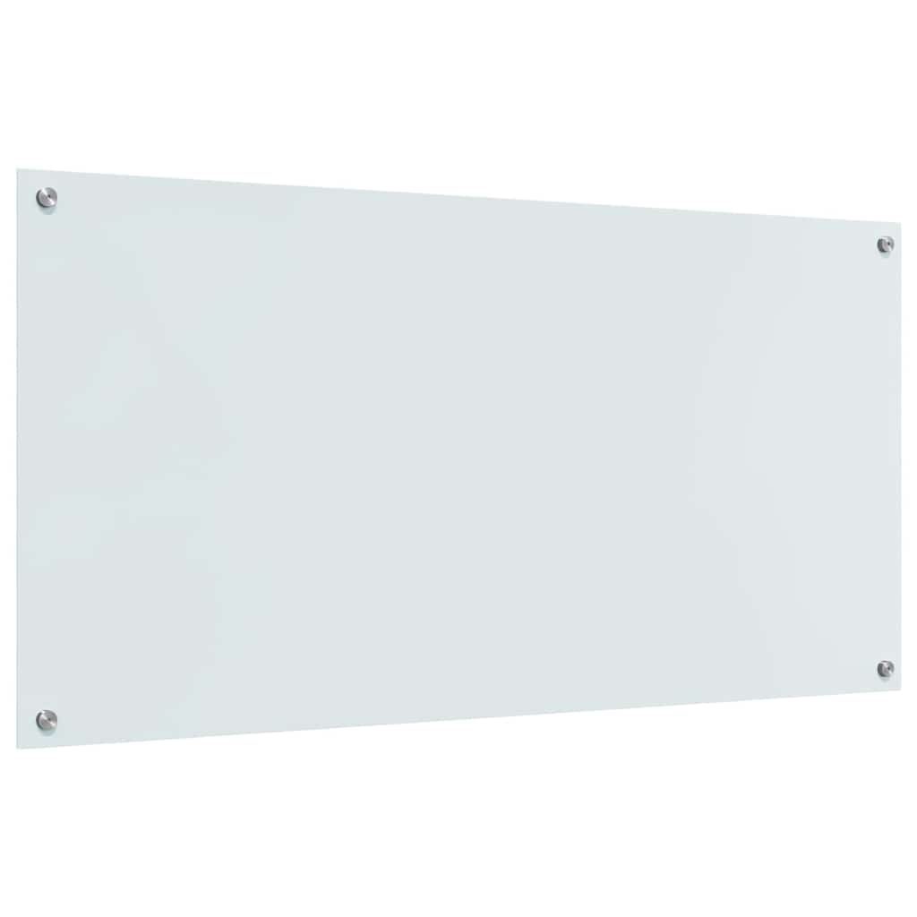 Køkkenbacksplash 2 pcs Hvid 120 x 60 cm hærdet glas
