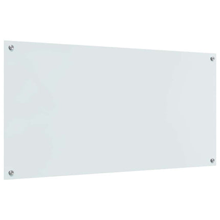 Køkkenbacksplash 2 stk. Hvid 120 x 60 cm hærdet glas