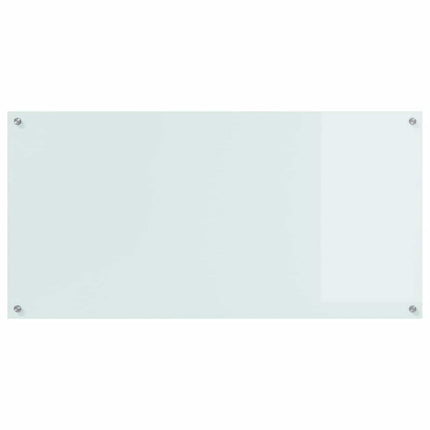 Køkkenbacksplash 2 stk. Hvid 120 x 60 cm hærdet glas