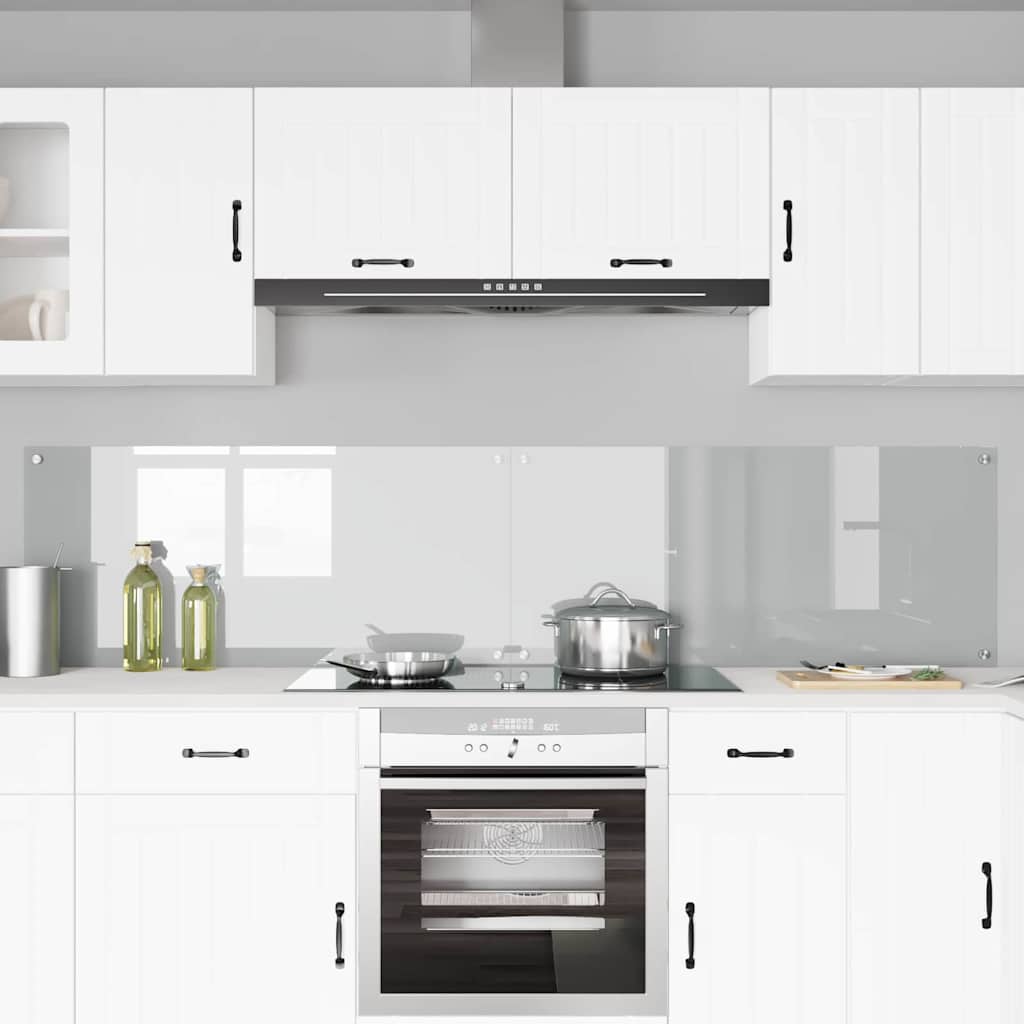 Køkkenbacksplash 2 pcs Transparent 110 x 50 cm hærdet glas