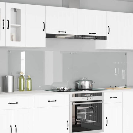 Køkkenbacksplash 2 stk. Transparent 110 x 60 cm hærdet glas