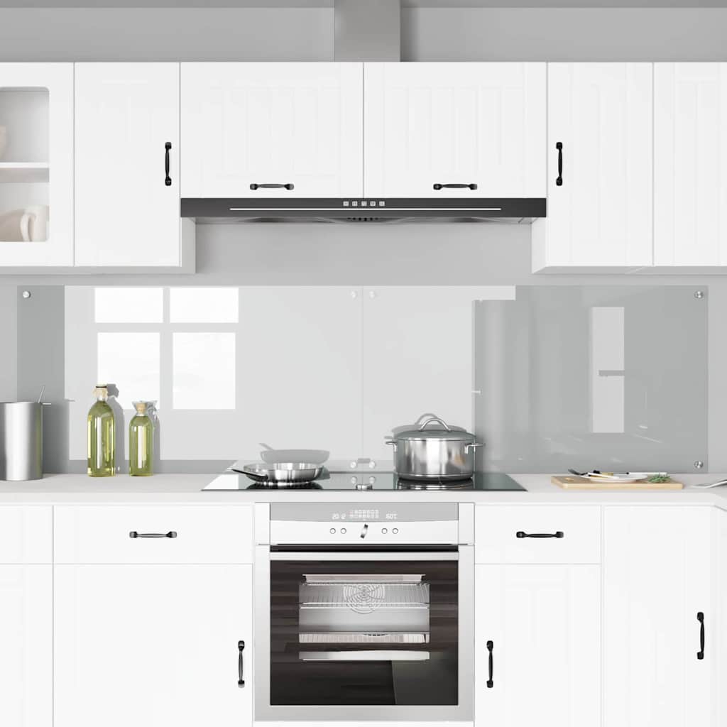 Køkkenbacksplash 2 pcs Transparent 110 x 60 cm hærdet glas