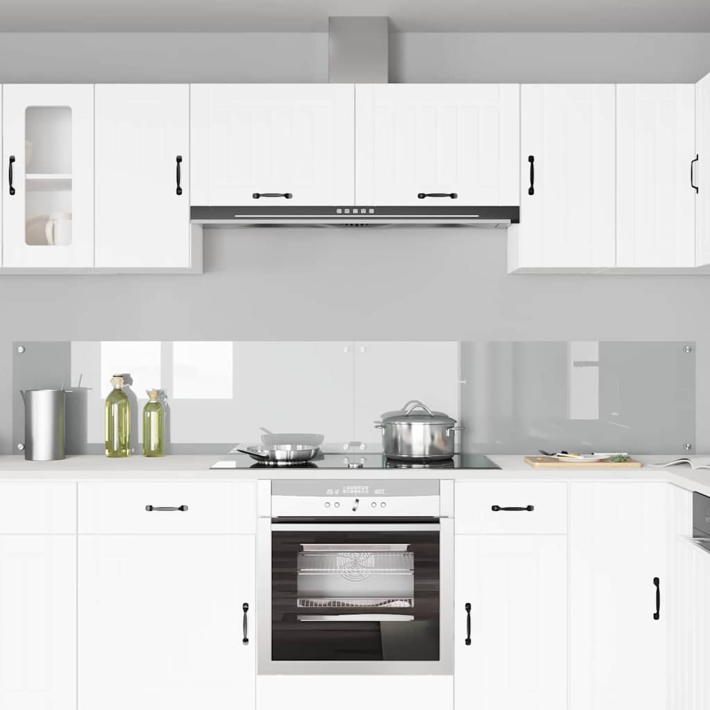 Køkkenbacksplash 2 pcs Transparent 120 x 40 cm hærdet glas