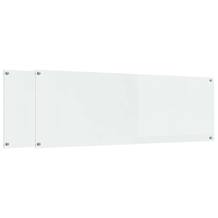 Køkkenbacksplash 2 stk. Transparent 120 x 40 cm hærdet glas