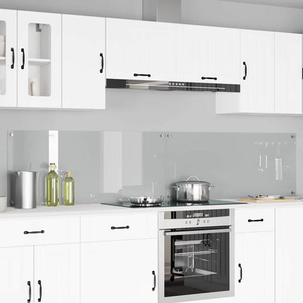 Køkkenbacksplash 2 stk. Transparent 120 x 50 cm hærdet glas