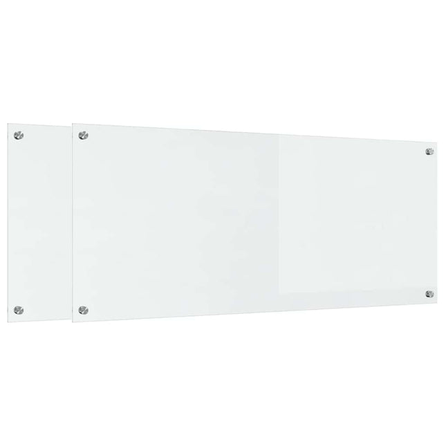 Køkkenbacksplash 2 pcs Transparent 120 x 50 cm hærdet glas