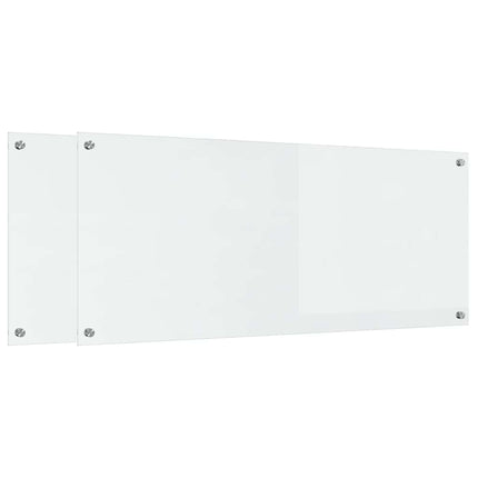 Køkkenbacksplash 2 stk. Transparent 120 x 50 cm hærdet glas