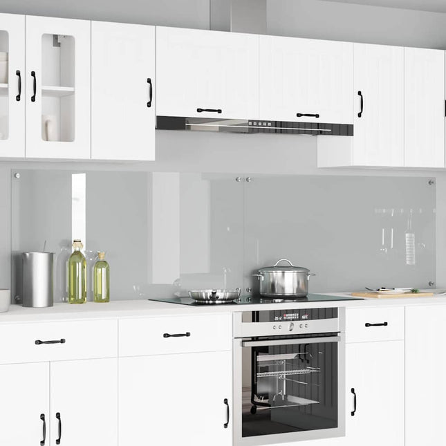 Køkkenbacksplash 2 pcs Transparent 120 x 60 cm hærdet glas