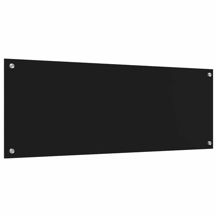 Køkkenbacksplash 2 stk. Sort 110 x 40 cm hærdet glas