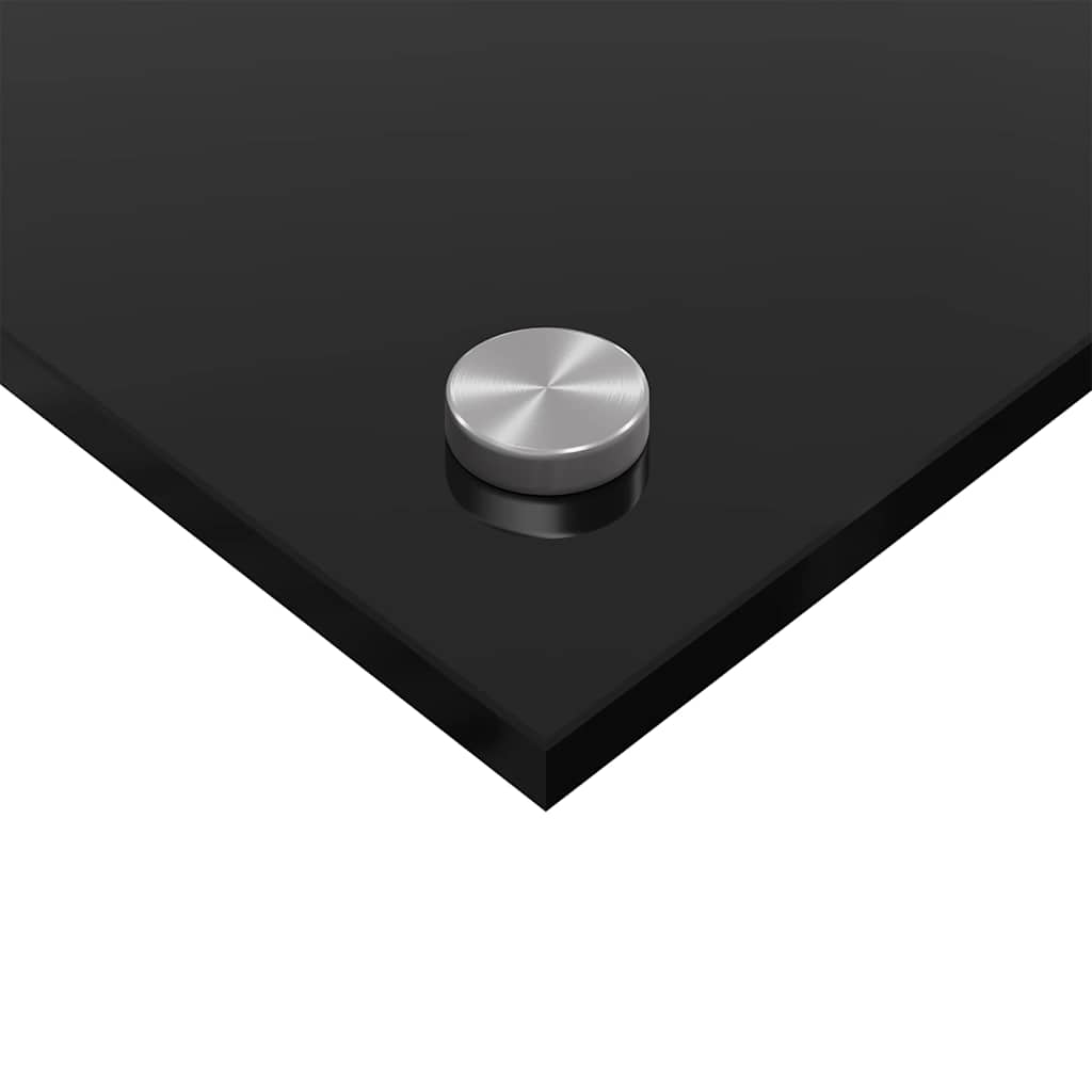 Køkkenbacksplash 2 pcs Sort 110 x 60 cm hærdet glas