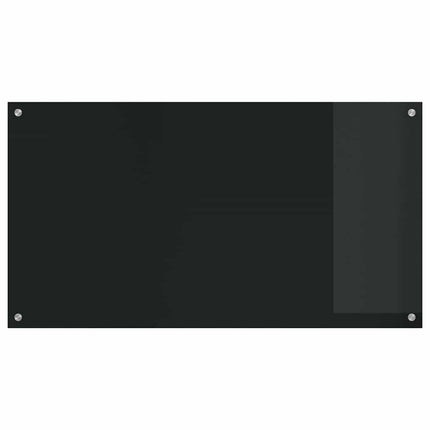 Køkkenbacksplash 2 stk. Sort 110 x 60 cm hærdet glas
