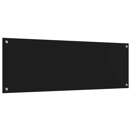 Køkkenbacksplash 2 stk. Sort 120 x 40 cm hærdet glas