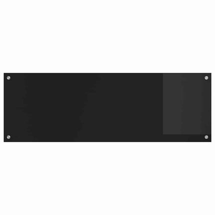 Køkkenbacksplash 2 stk. Sort 120 x 40 cm hærdet glas