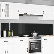 Køkkenbacksplash 2 pcs Sort 120 x 50 cm hærdet glas